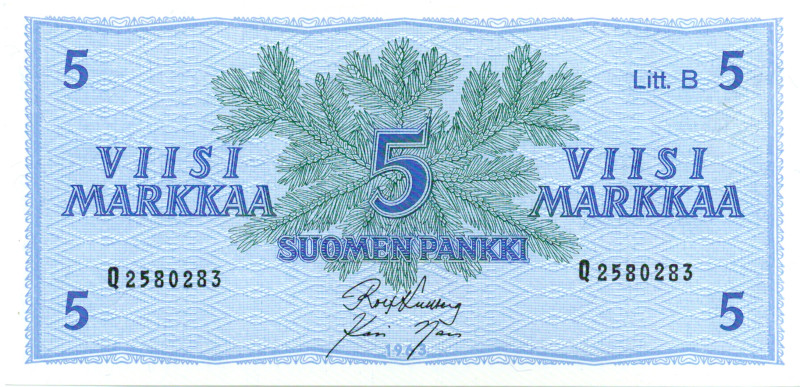 5 Markkaa 1963 Litt.B Q2580283